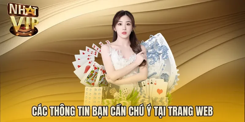 Các thông tin bạn cần chú ý tại trang web